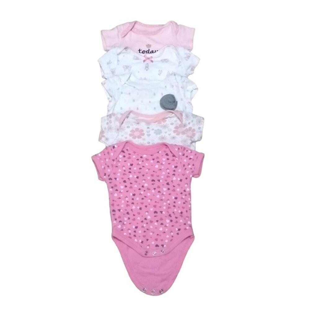 0-3 Month Onesie Lot - Five Pieces - Cutie Pie, Chick Pea, Circo, Child of Mine